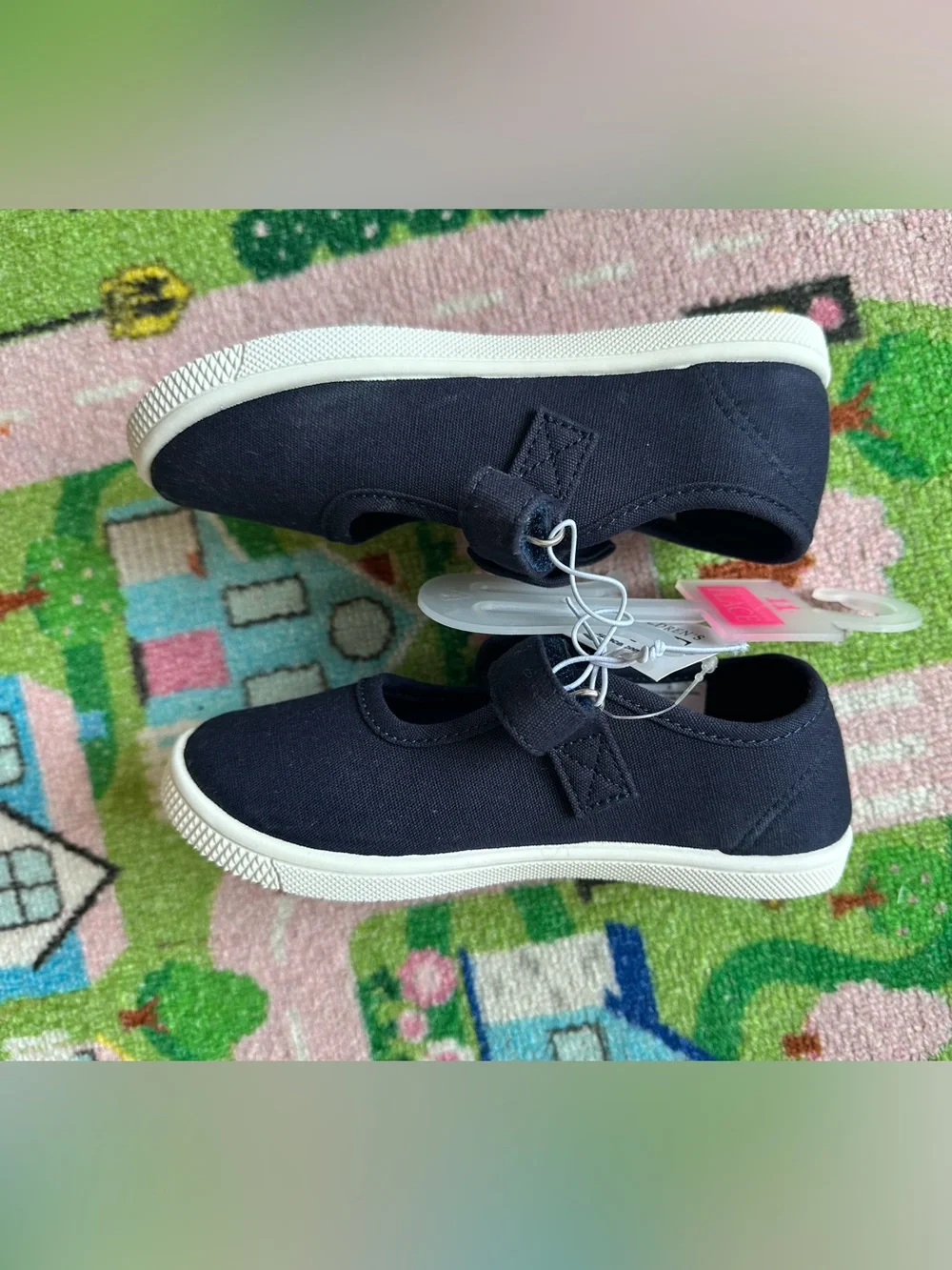 The Children’s Place Navy Canvas Mary Jane Sneakers with Bow